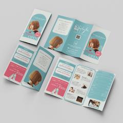ヘアサロンのNEW OPENパンフレット