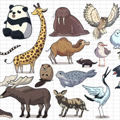 動物デフォルメイラスト