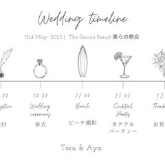 結婚式のスケジュール表の作成