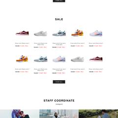 スニーカー専門店のShopifyデザイン