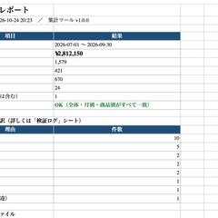 【自己制作】CSV売上集計ツール(検証用サンプル)