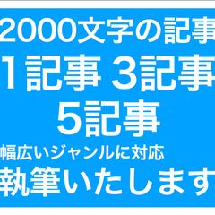 2000文字記事執筆（1,3,5記事）のサービス写真１枚目