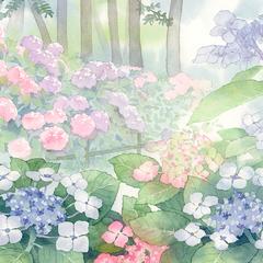 お納経の背景イラスト（夏）