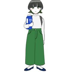 牛乳と女の子