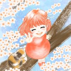 さくらの妖精と猫