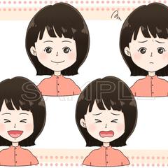 表情差分4つセット作品例
