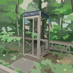 緑の電話ボックス