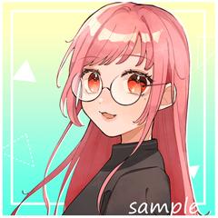 描きこみ多めの女の子（アイコンサンプル）