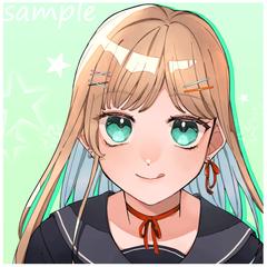 描きこみ多めの女の子（アイコンサンプル）