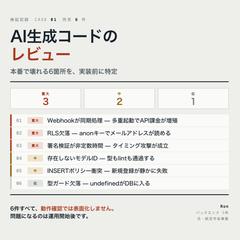 AI生成コードのレビュー｜本番で壊れる6箇所を特定