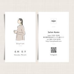 シンプル似顔絵名刺