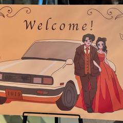 友人の結婚式のウェルカムボード