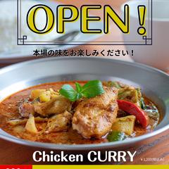 カレー店オープン案内チラシ