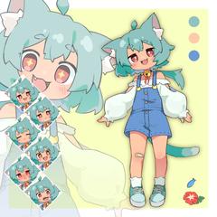 オリジナルキャラクター　褐色猫耳