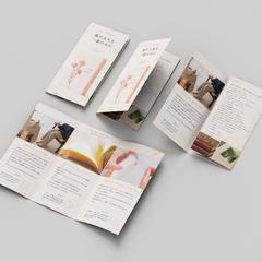自分史製本サービスパンフレット【巻三つ折りパンフレット】