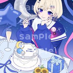 お誕生日用一枚絵イラスト