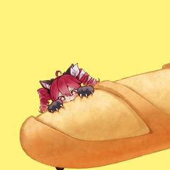 フランスパンにかじりついて離さない重音テト