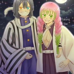 オリキャラの鬼滅コス(ハロウィンイラスト)