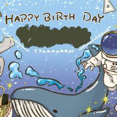 誕生日用ポストカード