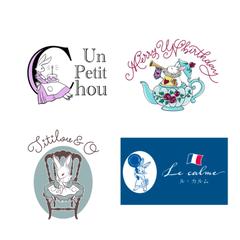 うさぎのイラストを組み込んだロゴデザイン
