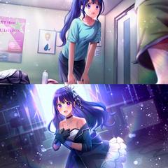 アイドルゲームSSR風イラスト