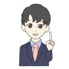 カットイラスト風 藤井聡太先生