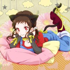 猫耳カチューシャの女の子