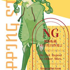 緑×赤と暖色をイメージして作成したオリジナルキャラクター