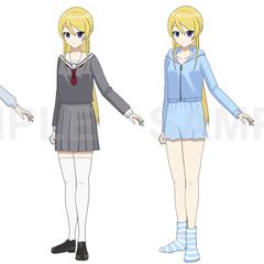 ご依頼いただいた立ち絵（服装差分つき）