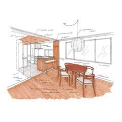 手描きパース（大パース　A３）の参考です。