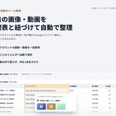 広告の画像・動画を管理表と紐づけて自動整理するツール