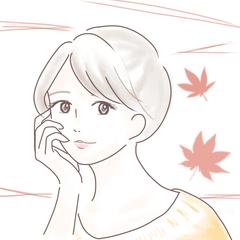 女子　イラスト　秋