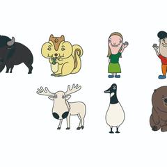 英語塾のキャラクターデザイン