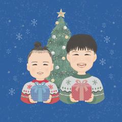 クリスマス似顔絵
