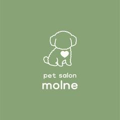ペットサロン「 molne 」 ロゴ