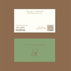 ペットサロン「 molne 」　ショップカード