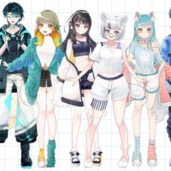 Live2D・Vtuberモデル キャラクターデザイン例