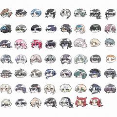 自主製作のTRPGキャラデフォルメイラスト（顔のみ）