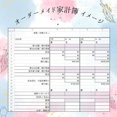 オーダーメイド家計簿の完成イメージ（一部）です✨