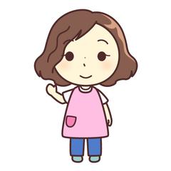 シンプルな絵柄での似顔絵作成
