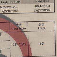 TOPIK6級合格