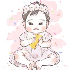 1歳のお誕生日イラスト