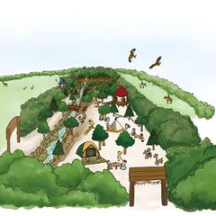 自然イラストマップ（子どもの遊び場）
