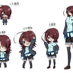 オリジナルキャラクター　頭身絵