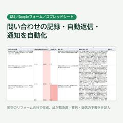 問い合わせの記録・自動返信・通知をGASで自動化