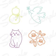 シンプルな線画イラスト