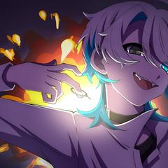 自キャラの歌ってみた風サムネイラスト