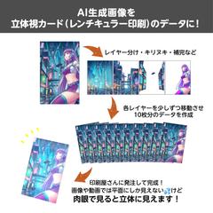立体視カード（レンチキュラー印刷）用のデータ作成