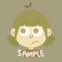 【サンプル】SNSアイコンイラスト