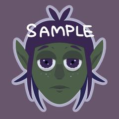 【サンプル】SNSアイコンイラスト